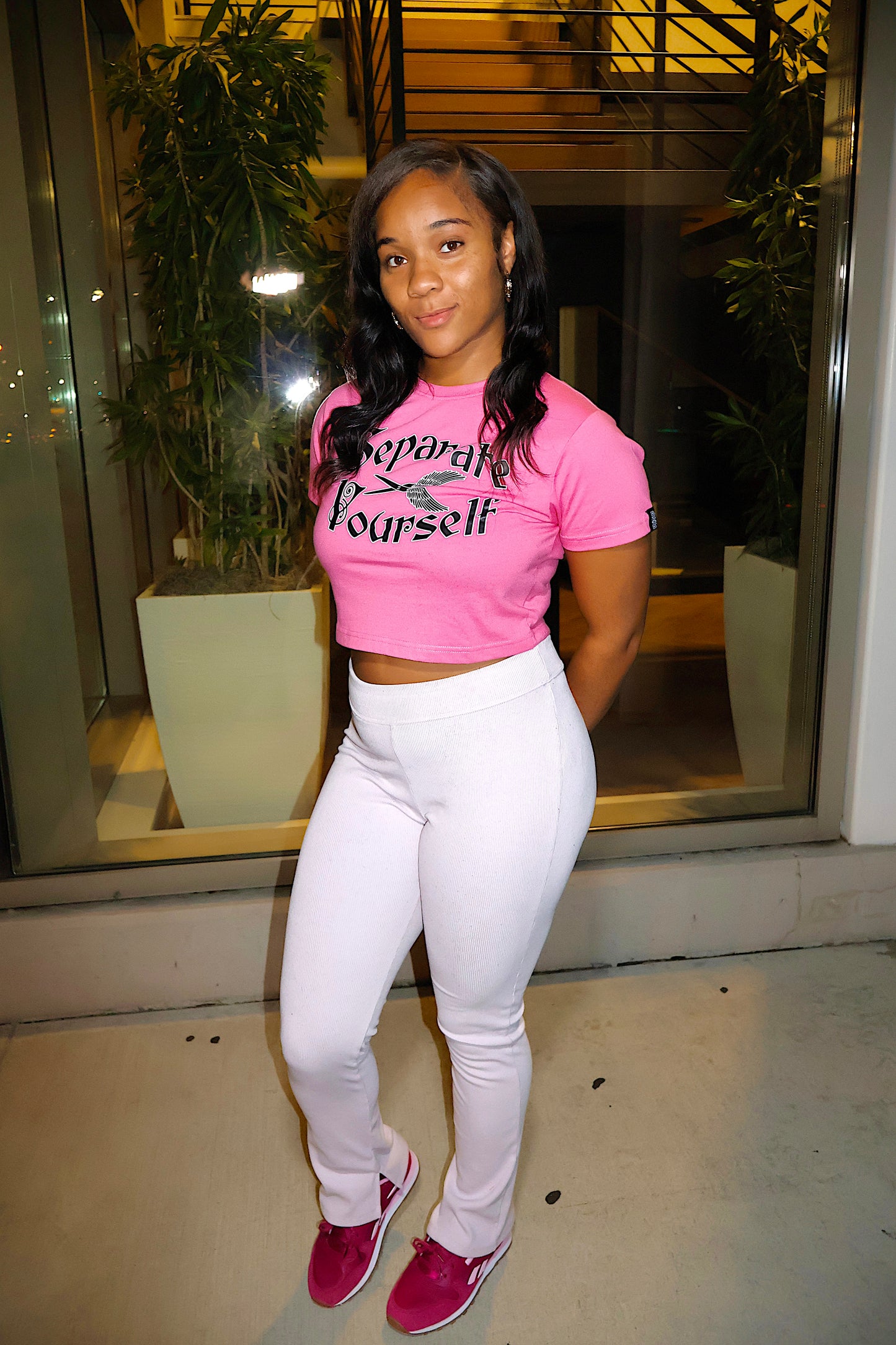 Pink Women's Crop Top