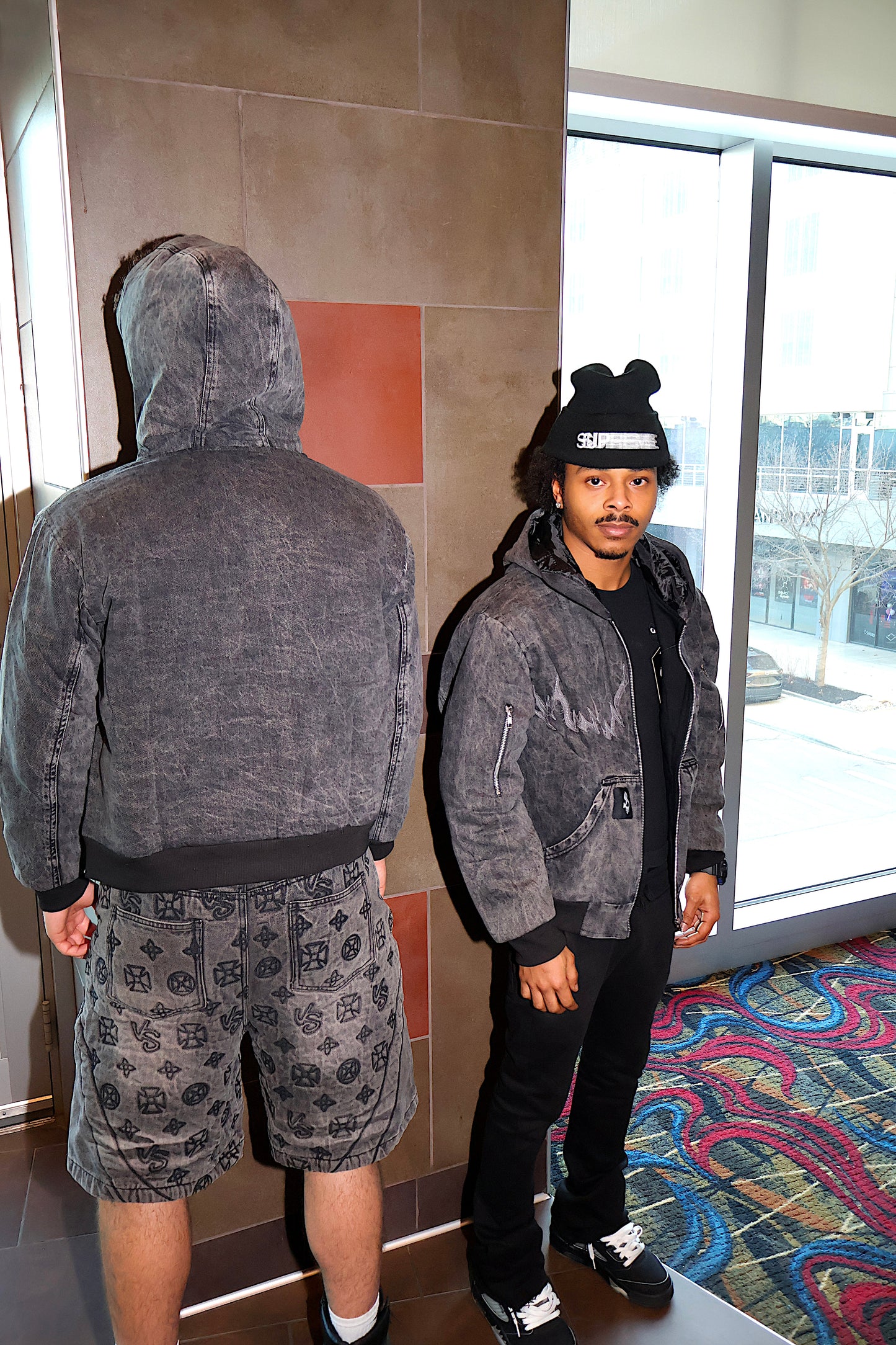 Jean Acid Wash Zip-up