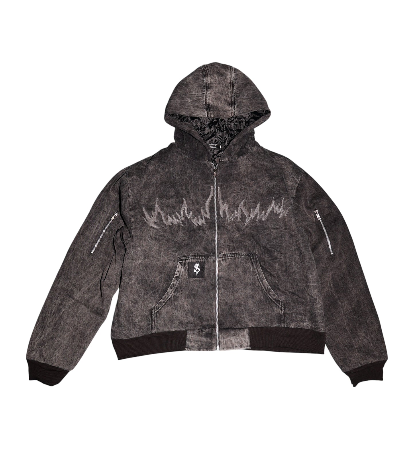 Jean Acid Wash Zip-up