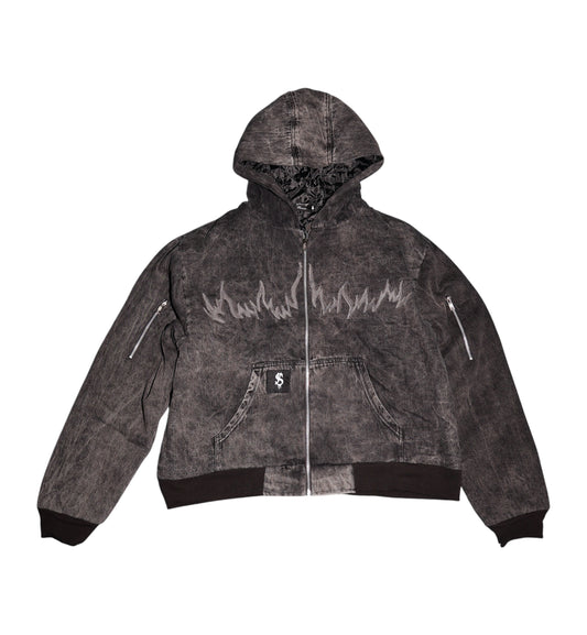 Jean Acid Wash Zip-up